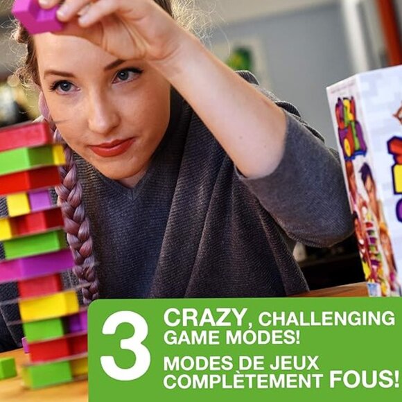 New Sealed-Crazy Tower-Wooden Construction Balance Board Game-Bilingual - Picture 7 of 15